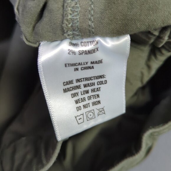 Cove USA Pants Men's 38 Green Chino Pants Stretch Elastic Waist Casual - Picture 10 of 11